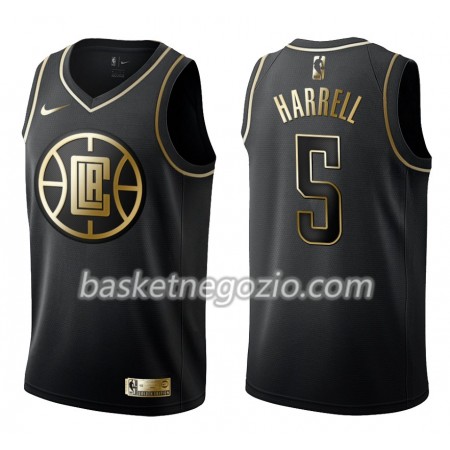 Canotte Uomo Los Angeles Clippers Montrezl Harrell 5 Nike Nero Golden Edition Swingman